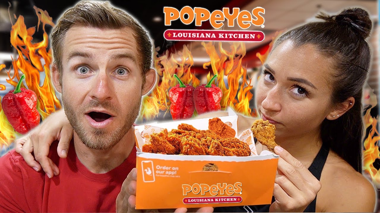 Eating Popeyes NEW GHOST PEPPER WINGS! (We Weren't Expecting THIS)
