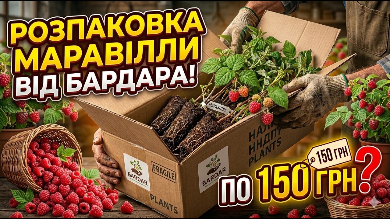 Розпаковка саджанців ремонтантної малини Маравілли від Бардара.