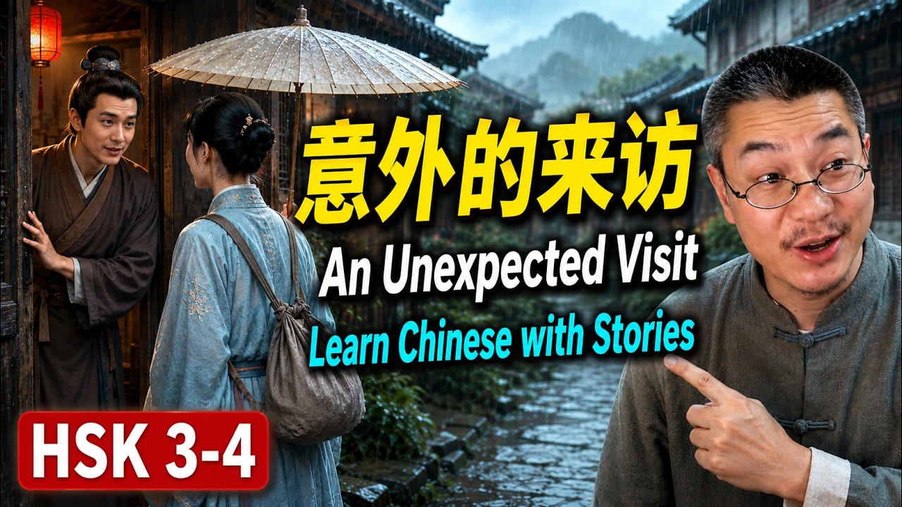 Chinese short story 45 |意外的来访An Unexpected Visit | HSK 3-4 | 听故事学中文 | 中文短篇故事