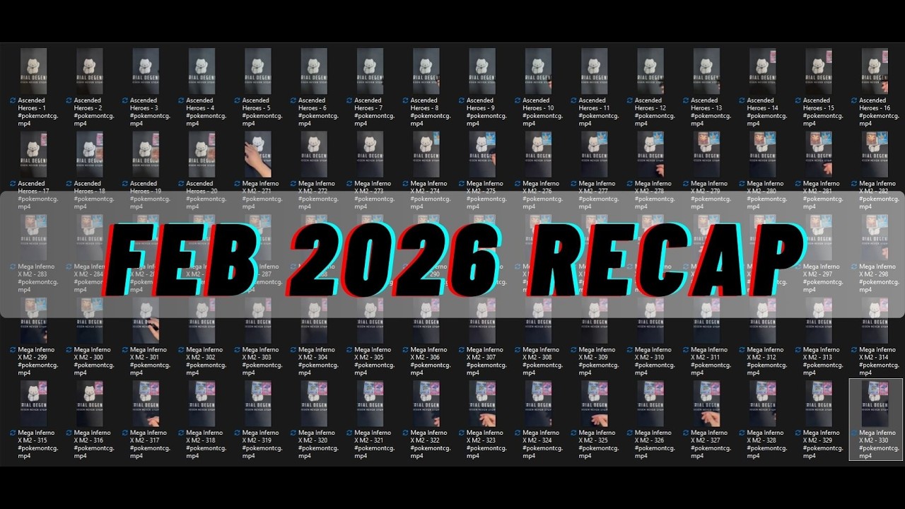 How many TCG packs I degen in February 2026?