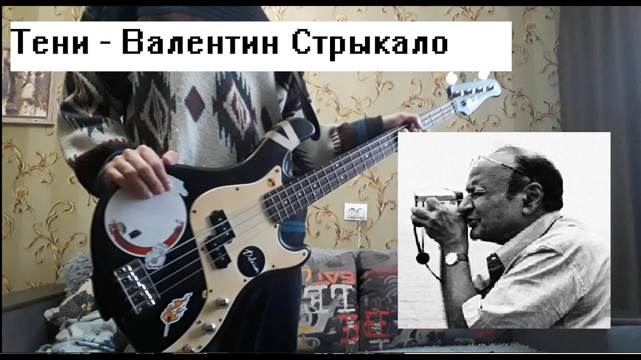 Тени - Валентин Стрыкало BASS COVER + TABS