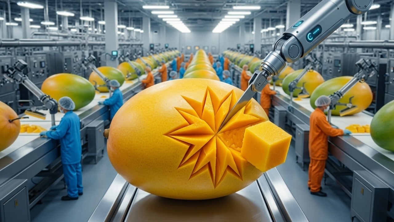 Inside a Dried Mango Factory | From farm to delicious Mango slice (The Whole Process)