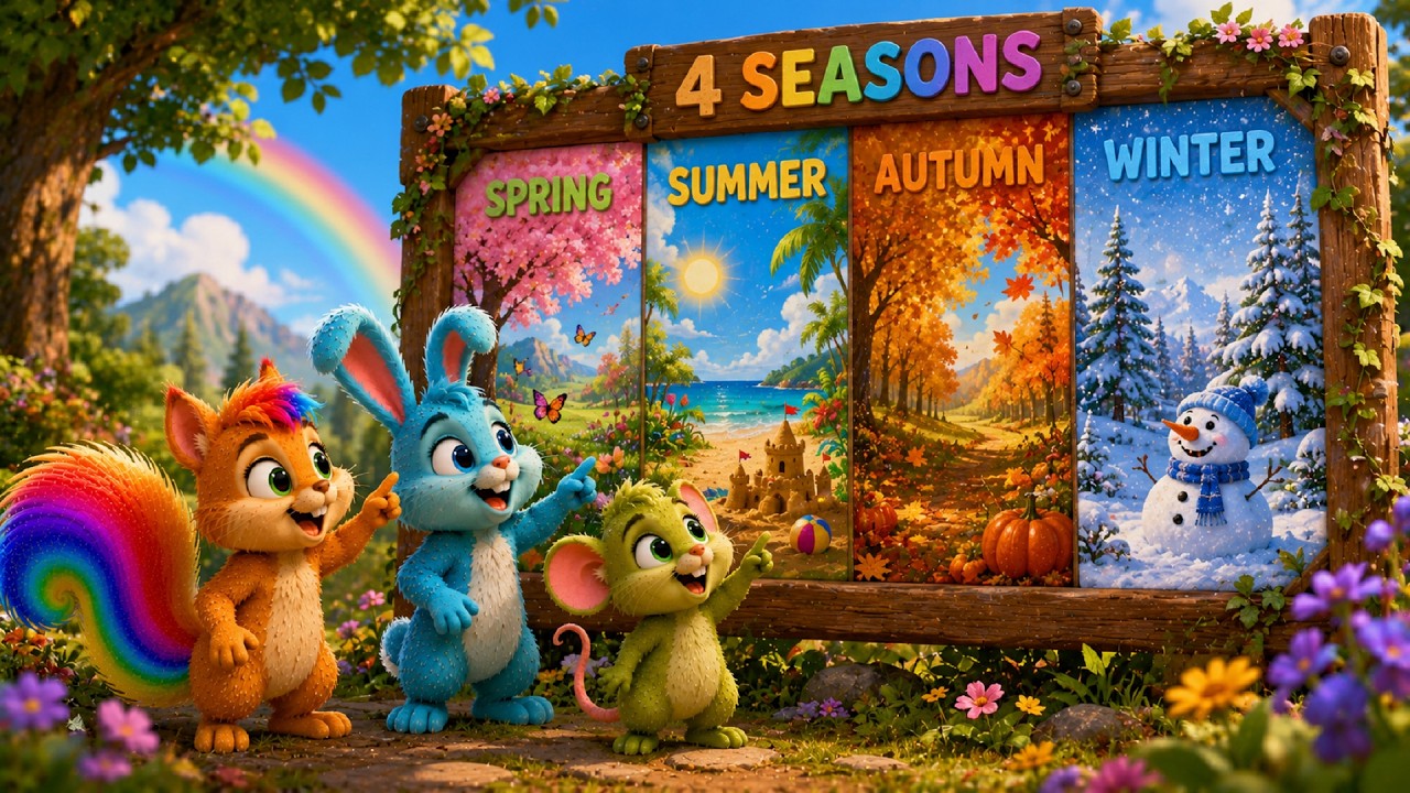 Spring, Summer, Autumn, Winter! | Learn the Four Seasons for Kids | Fun Seasons Story for Toddlers
