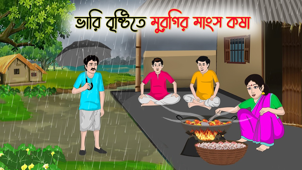 ভারি বৃষ্টিতে মুরগির মাংস কষা | Notun Bangla Golpo || Mojar Golpo | Thakumar Jhuli