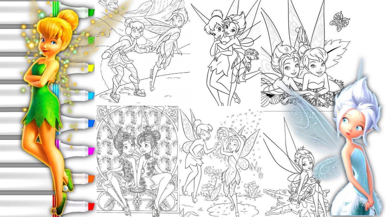 Tinkerbell and Periwinkle Coloring Pages |  Secret of The Wings Coloring Page
