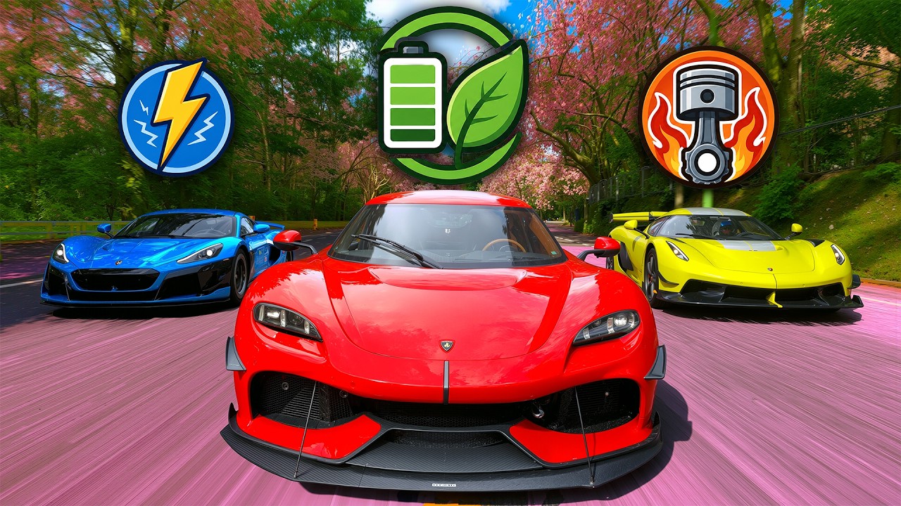 Electric vs Hybrid vs Gas Cars! - Forza Horizon 6