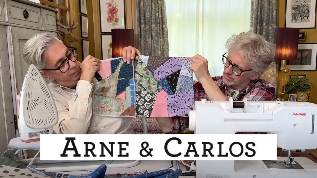 🎉 Crazy Quilt Patchwork Tutorial with ARNE & CARLOS | Using Vintage & New Fabrics 🎉