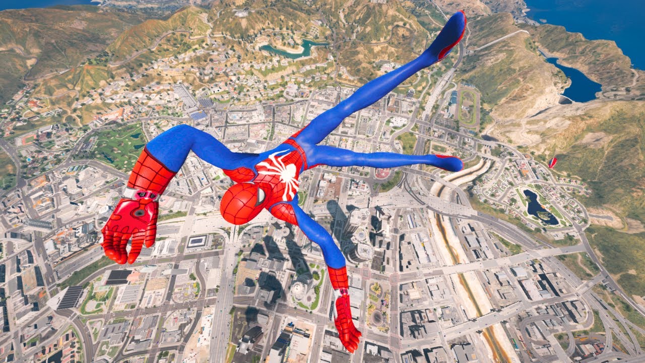 GTA 5 Spider-Man Ragdolls & Crazy Jumps/Fails | Euphoria Physics Funny Moments Compilation part #28