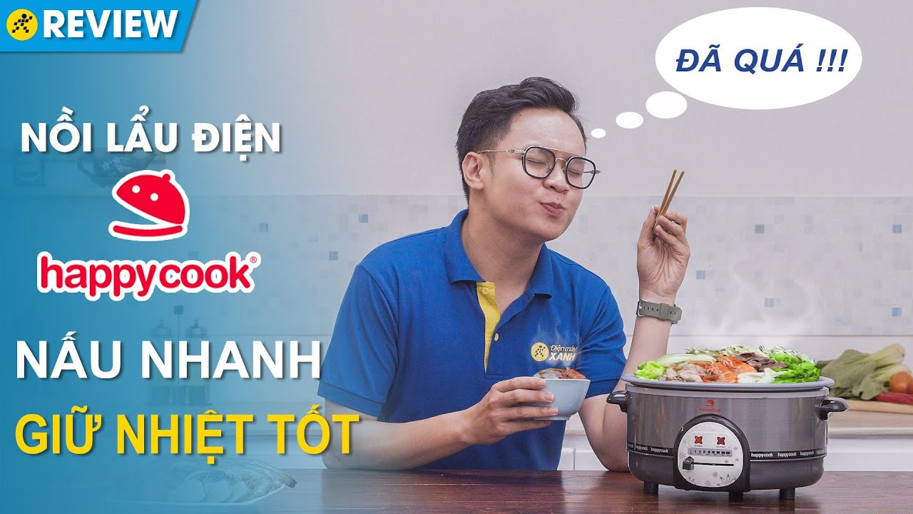 Nồi lẩu điện Happycook: Nấu nhanh, nấu được nhiều m&oacute;n (HCHP-300A 2.8 l&iacute;t) &bull; Điện m&aacute;y XANH