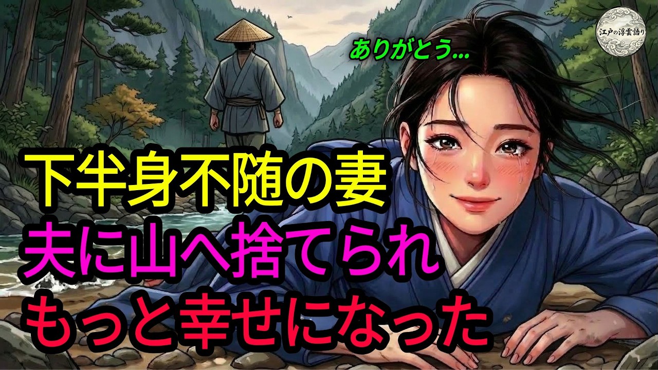 出世した途端、下半身不随の妻を山に捨てた夫。遠ざかる夫の背中を見つめ、妻が静かに微笑んでいるではありませんか… | 民話 | 野談 | 時代劇 | 昔話 | 説話 | オーディオブック | 伝説