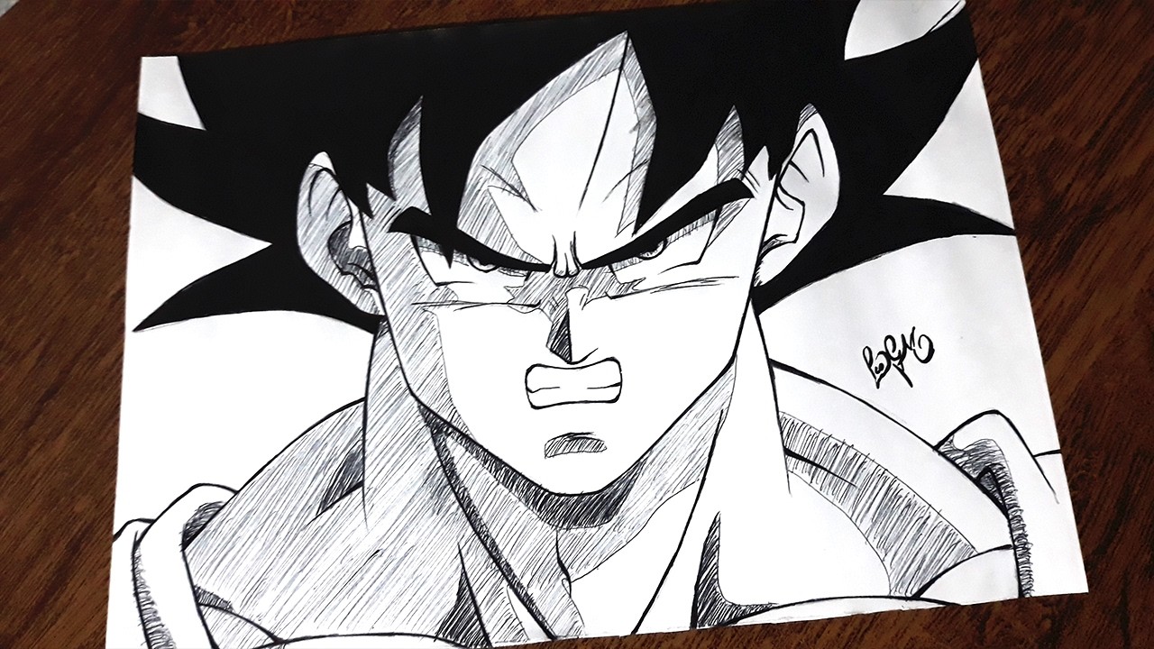 DESENHO DE ANIME FÁCIL E RÁPIDO - GOKU ⚡🔥
