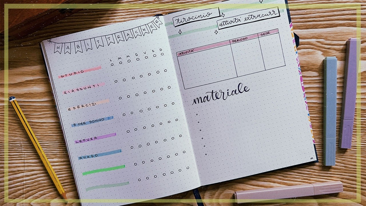 come creare un bullet journal per scuola e università 📖