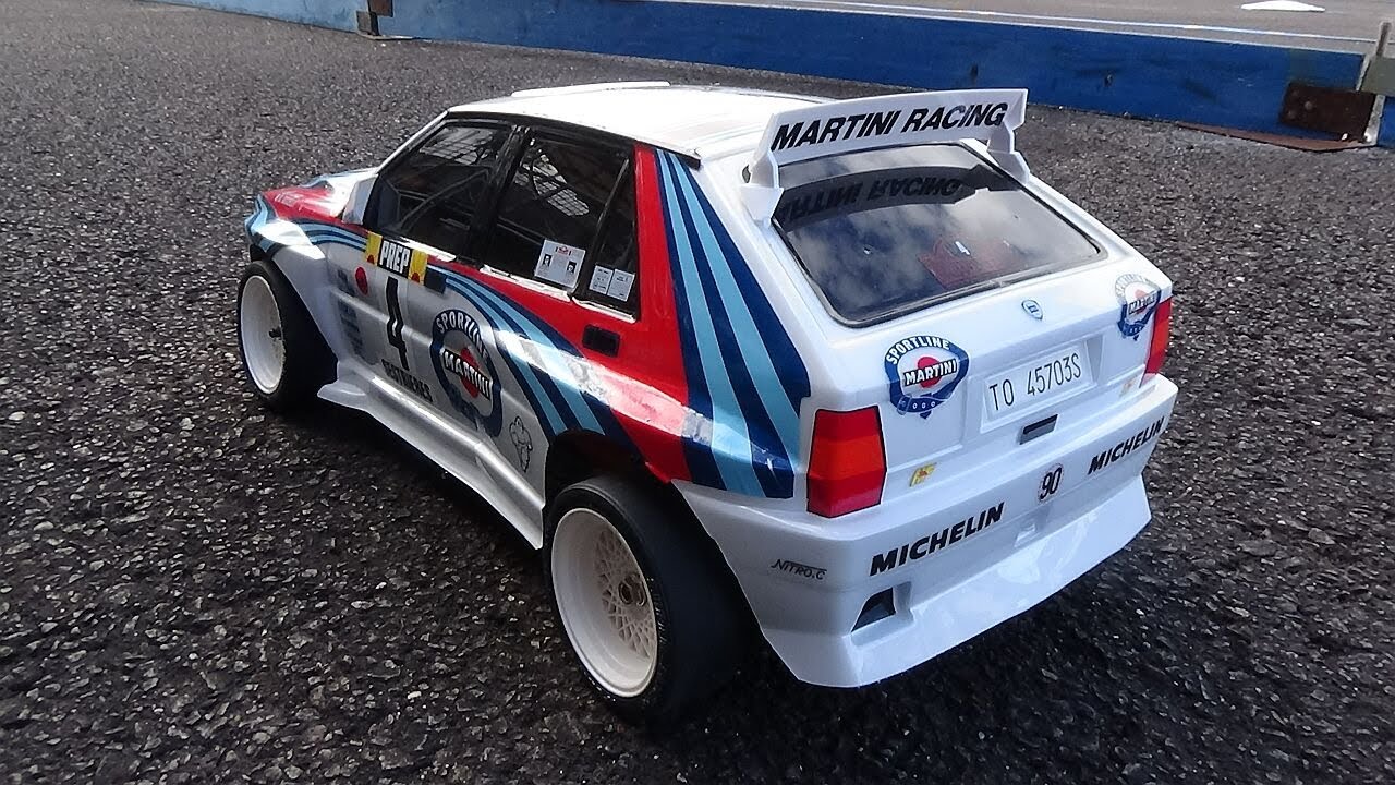 RC ON ROAD　LC Racing PTG-2　ゆっくりとアスファルト走行　ランチア デルタ インテグラーレ