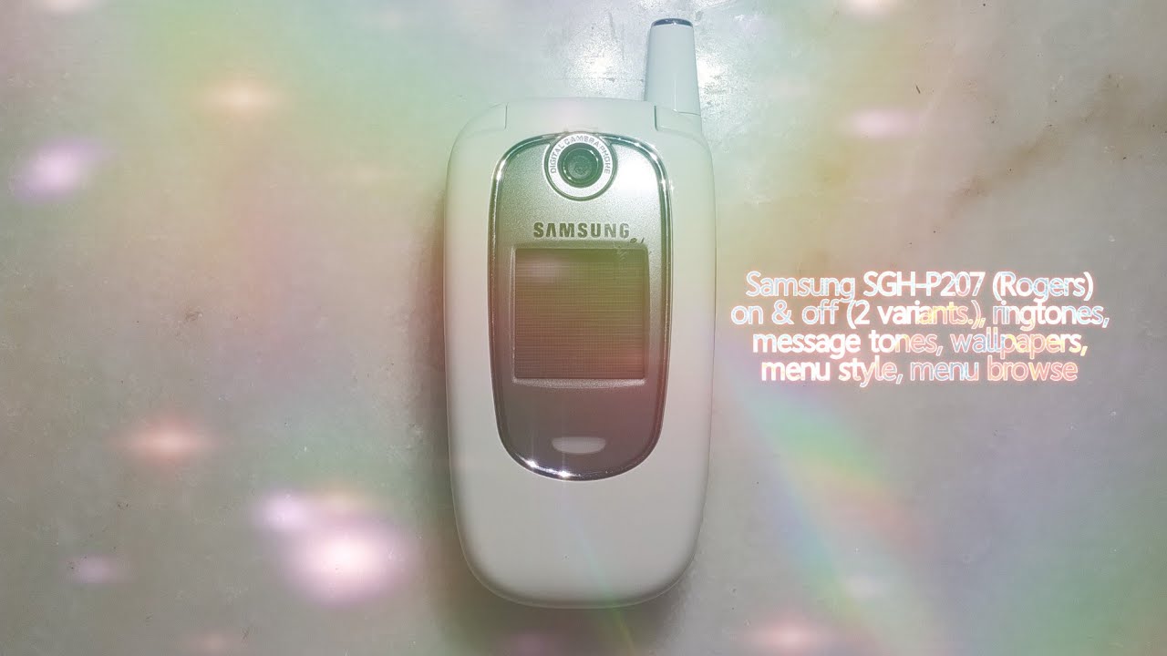 Samsung SGH-P207 (Rogers) on & off (2 variants.), ringtones, message tones, wallpapers, menu browse