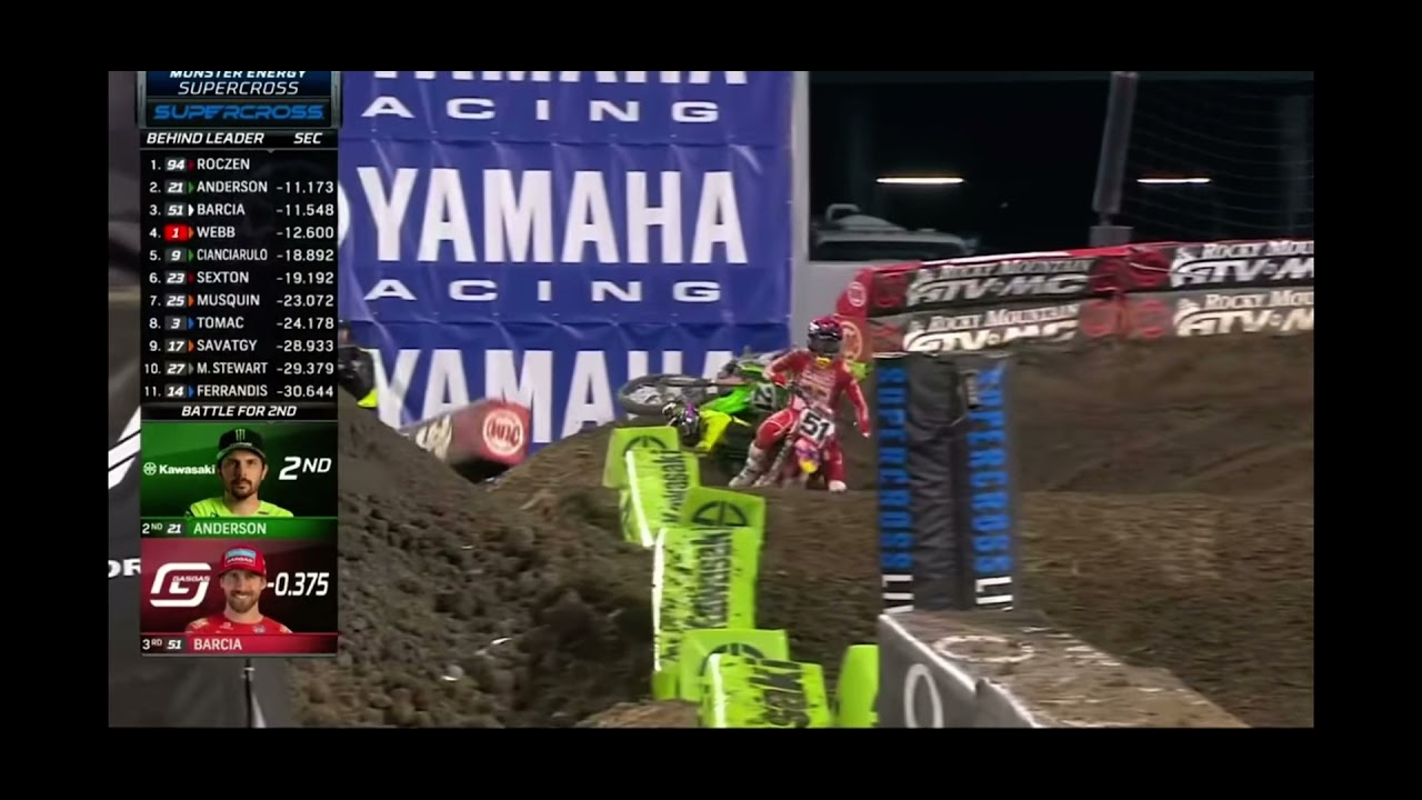 Barcia takes down Anderson! BamBam vs el hombre 2022 Supercross