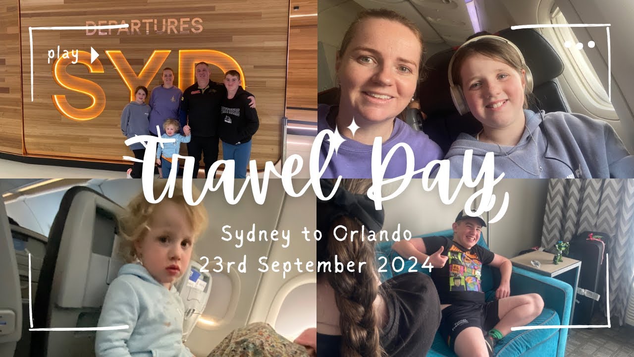 Disney World 2024 Travel Day. Sydney to Orlando