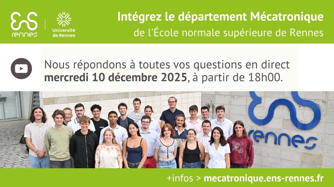 Le département Mécatronique en direct
