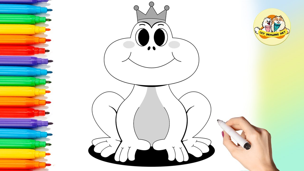 How to Draw a Strong King Frog 👑🐸| Simple & Fun