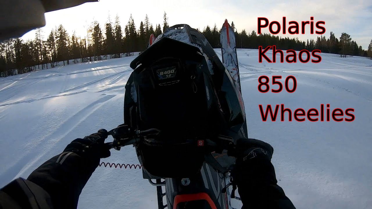 Polaris Khaos 850 WHEELIES!! IN DEEP SNOW!!