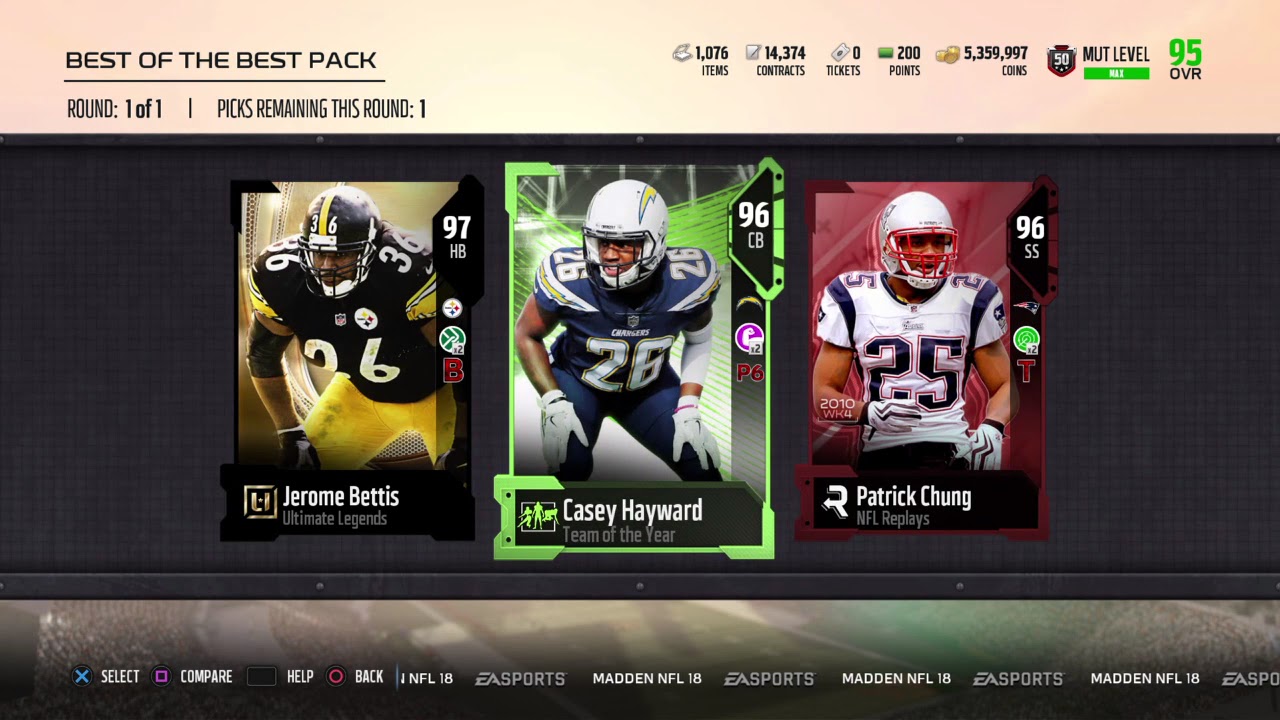 Mut 18 level 50 best of the best pack opening