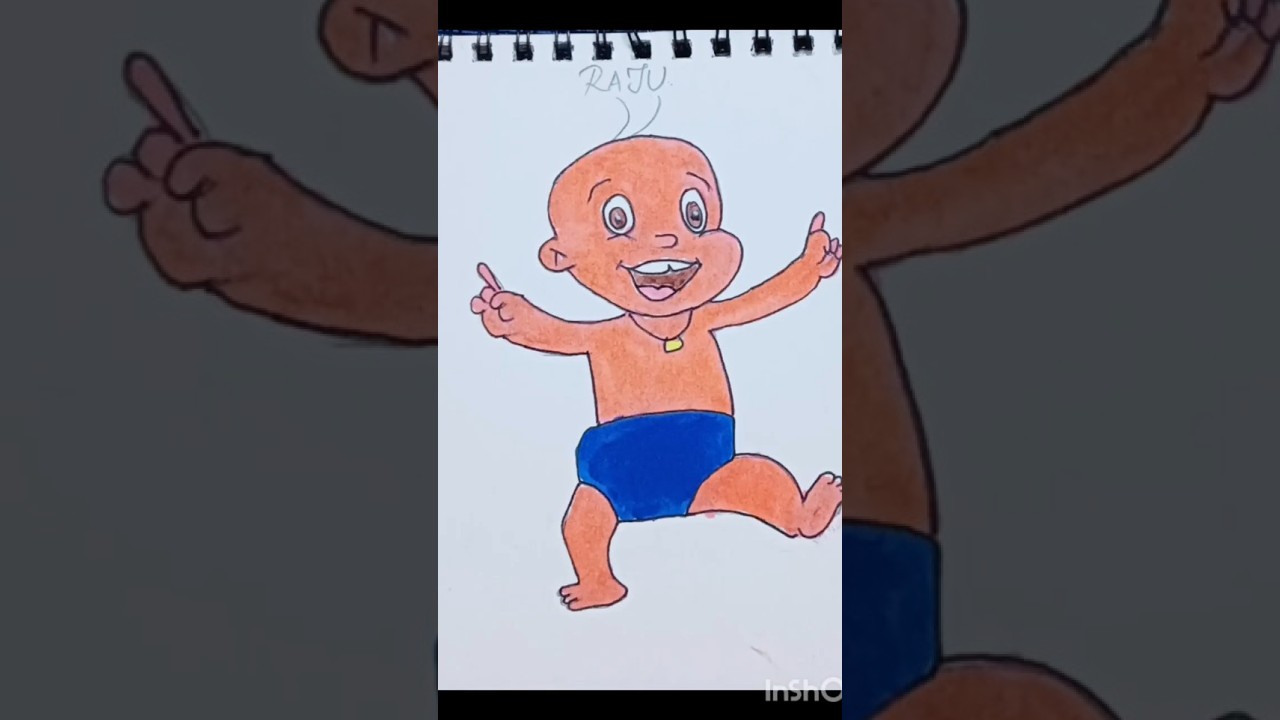 Raju (chota bheem) character series 2 #kids #forkidsdrawing  #raju #chotabheem #simpledrawing