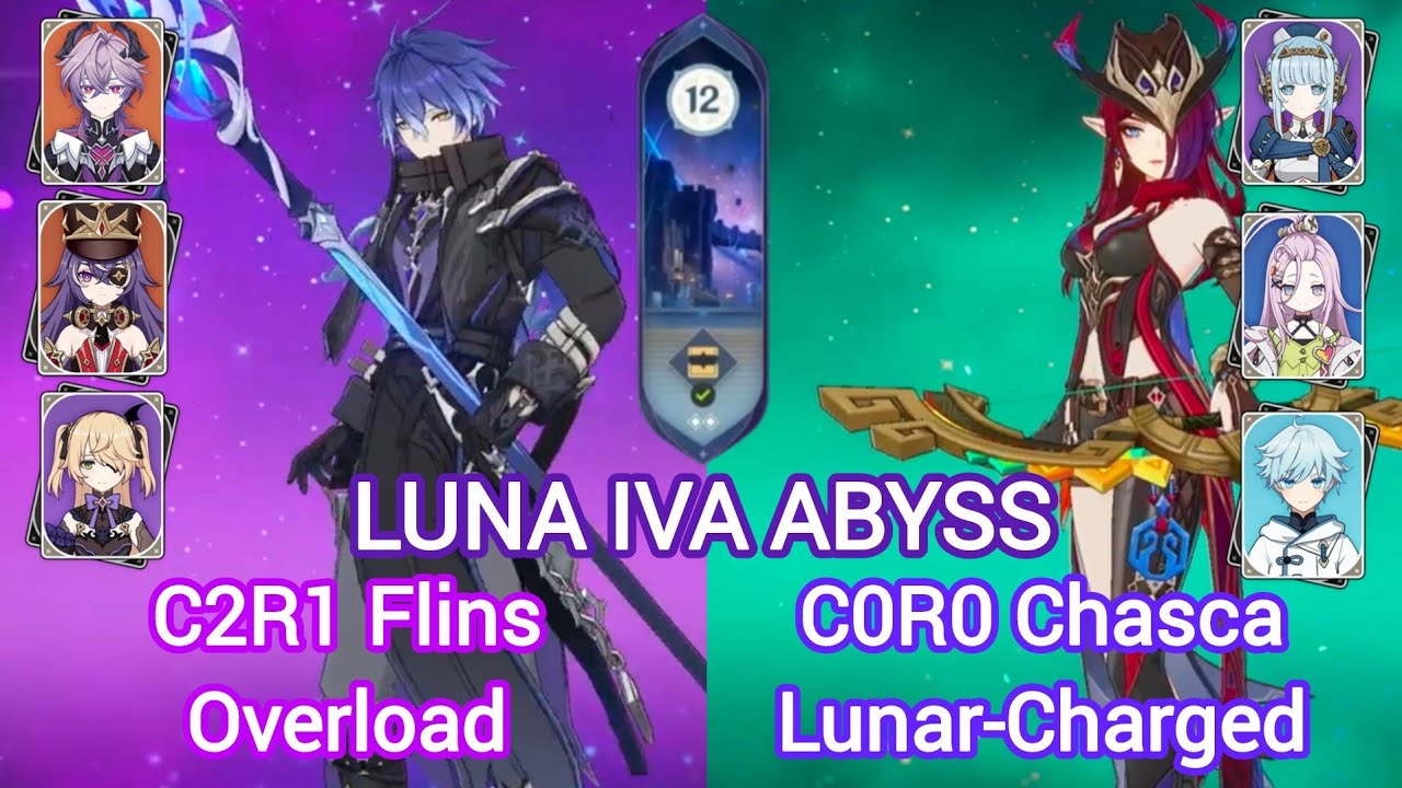 Luna IVA Abyss | C2R1 Flins Overload / C0R0 Chasca Lunar-Charged | Chongyun was 100% necessary :)