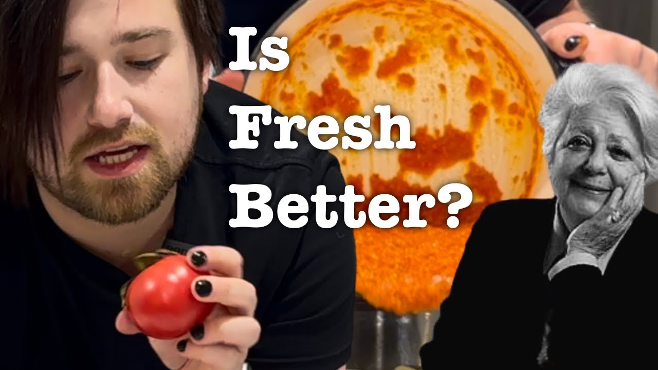 Is Marcella's famous sauce better with Fresh or Tinned tomatoes?