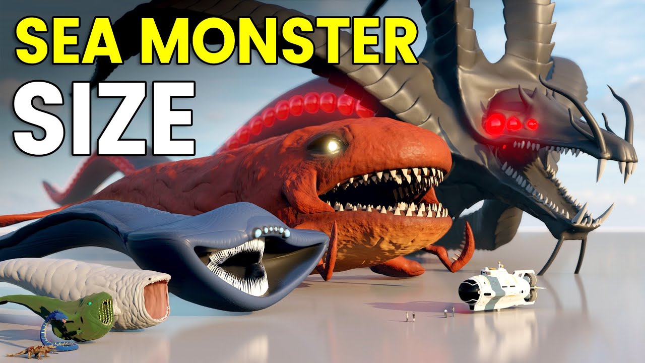 SCP & Subnautica Sea Monster Size Comparison | Bloop Vs Gargantuan Leviathan