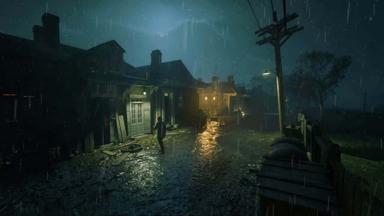 Sleep Immediately Heavy Rain on old city | Stress Relief