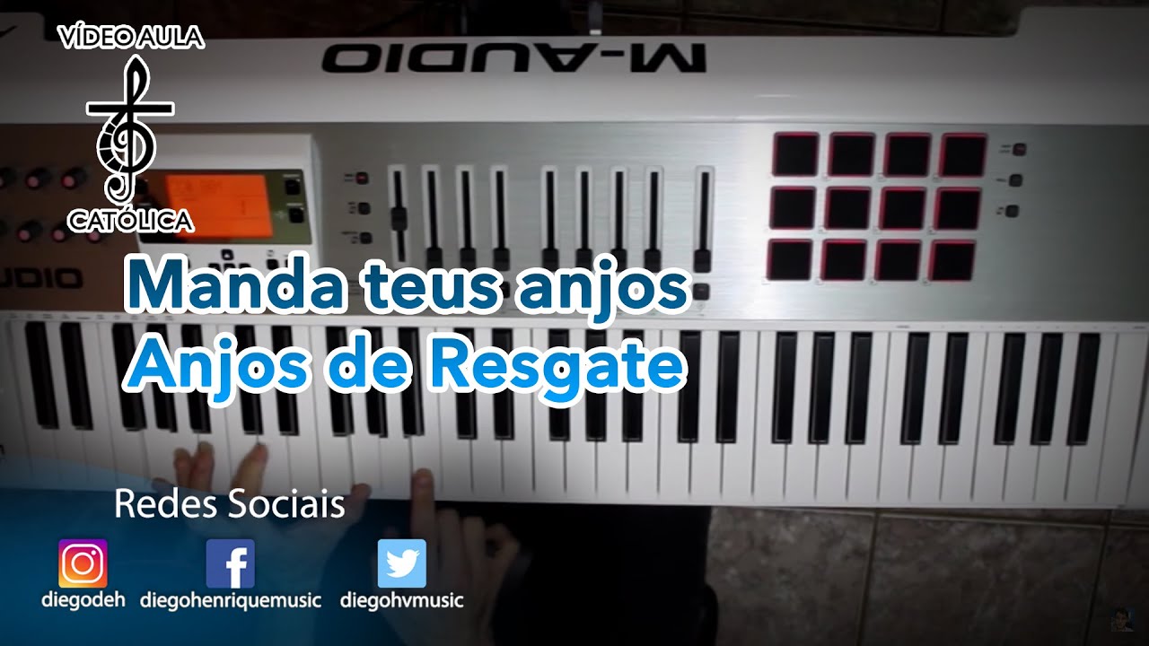 Manda teus anjos - Anjos de Resgate - Piano - Vídeo Aula