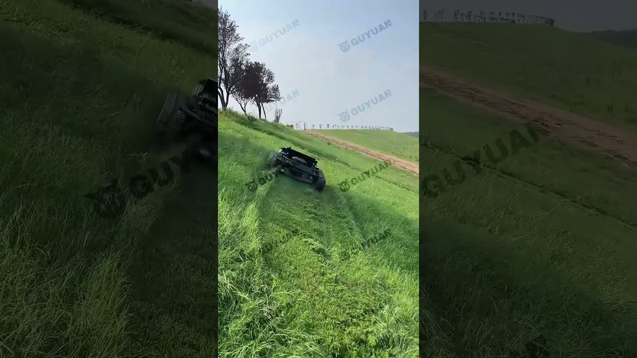 Guyuan Gasoline Tracked Mower  Embankment Slope Mowing, Remote Cutting Height