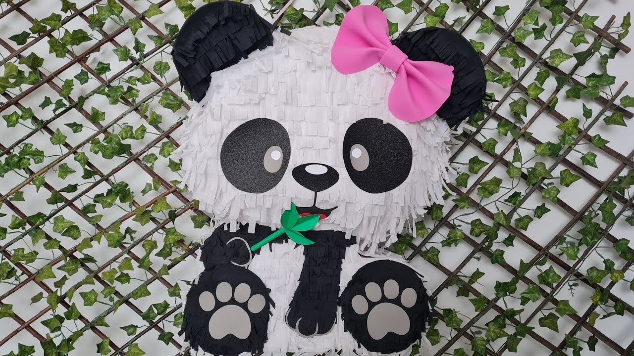 PIÑATA OSA PANDA MOLDE GRATIS | Piñata de Oso 3D