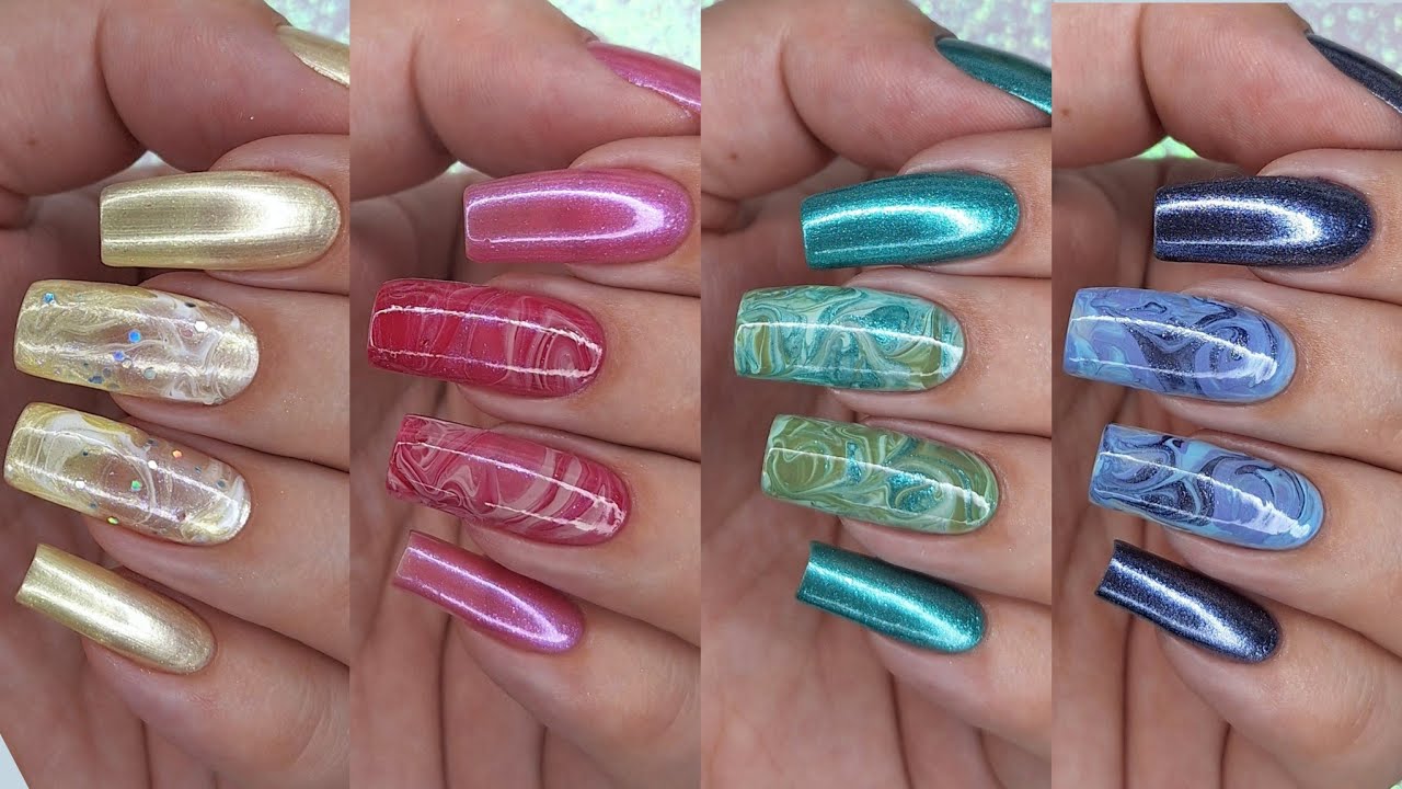 UNHAS DECORADAS COM MARMORIZADO USANDO OS ESMALTES DA RISQUÉ COLEÇÃO LOLLAPALOZA PARTE 1 