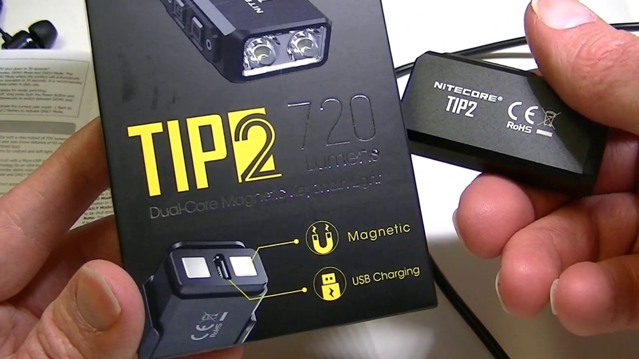 Nitecore TIP2. Rechargeable magnetic key chain/pocket flashlight. 720 lumens!