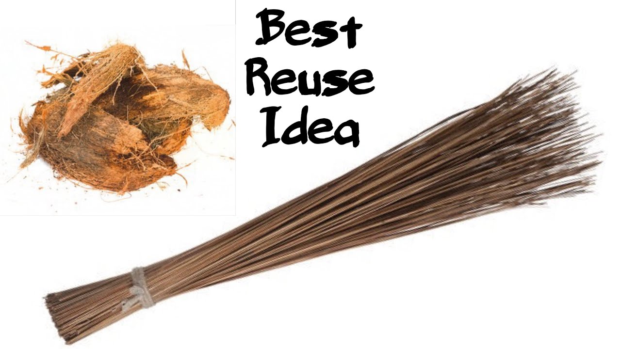 Coconut husk & broom sticks craft idea | Best out of waste | DIY home decor