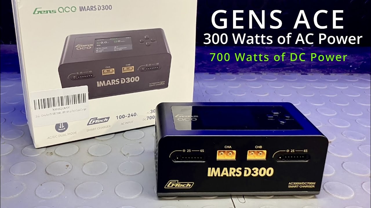 Gens Ace IMARS D300 Charger - 300 Watts Of AC Charging Power!!