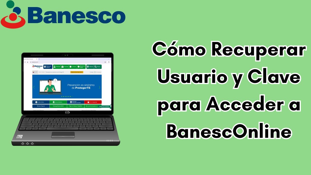 Cómo Recuperar Usuario  y Clave de Banesco Online. 2024. CARALBERZ
