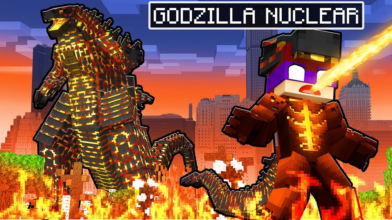JOGANDO como GODZILLA NUCLEAR no Minecraft!! *thermonuclear godzilla*