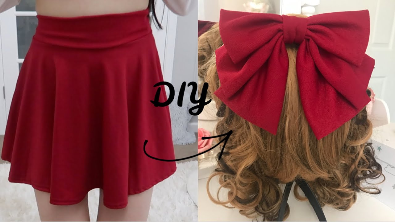 DIY Turning Skirt Into Hair Bows! DIY Bow Tutorial!