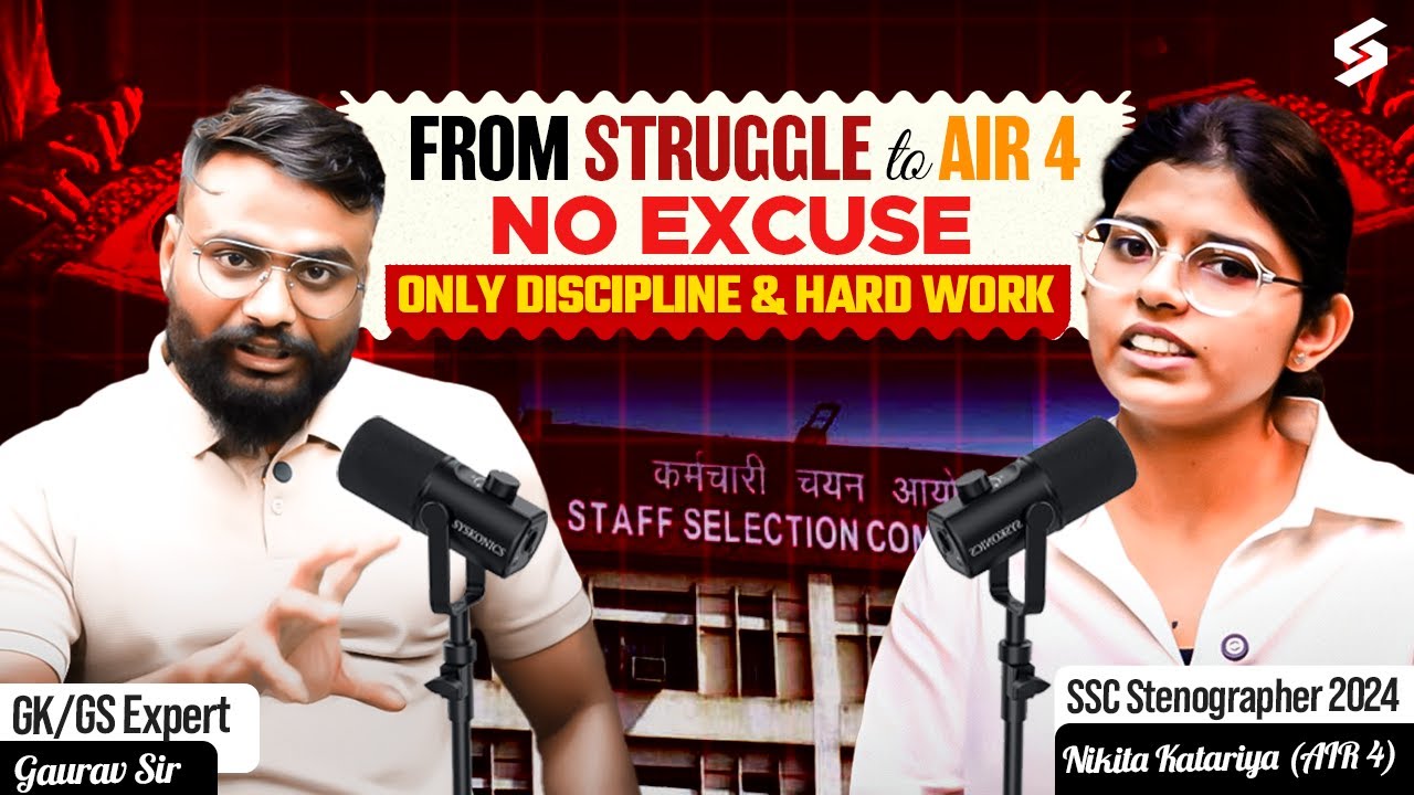 SSC Steno Topper Interview | Secret to Success - Nikita Kataria AIR 4 SSC Steno 2024