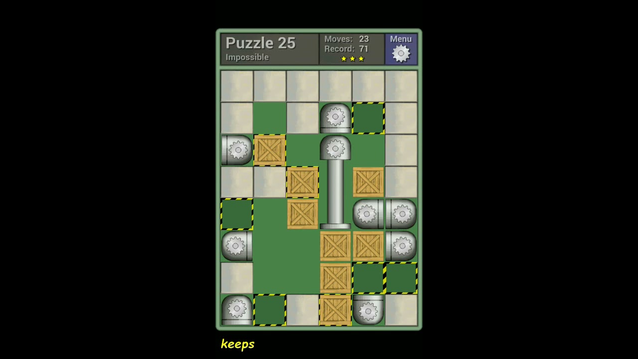 Pushing Machine (Impossible) Level Puzzle 25 - Perfect Solution