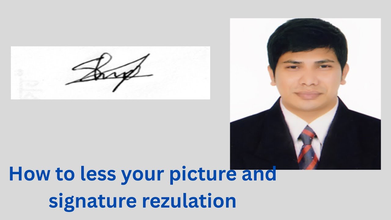 ছবির সাইজ কিভাবে কমাবেন। How to less your picture and signature rezulation.