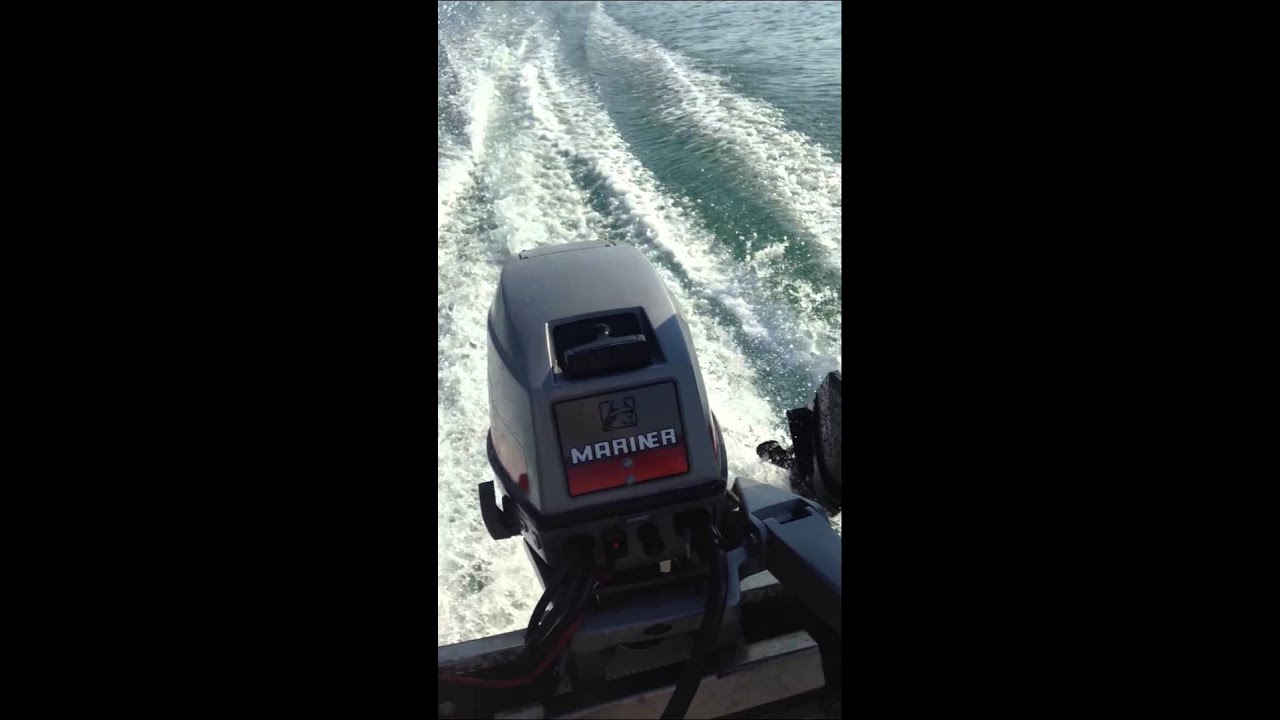 Mariner 15hp 2 stroke electric start outboard boat engine on a sea nymph 12R aluminium boat