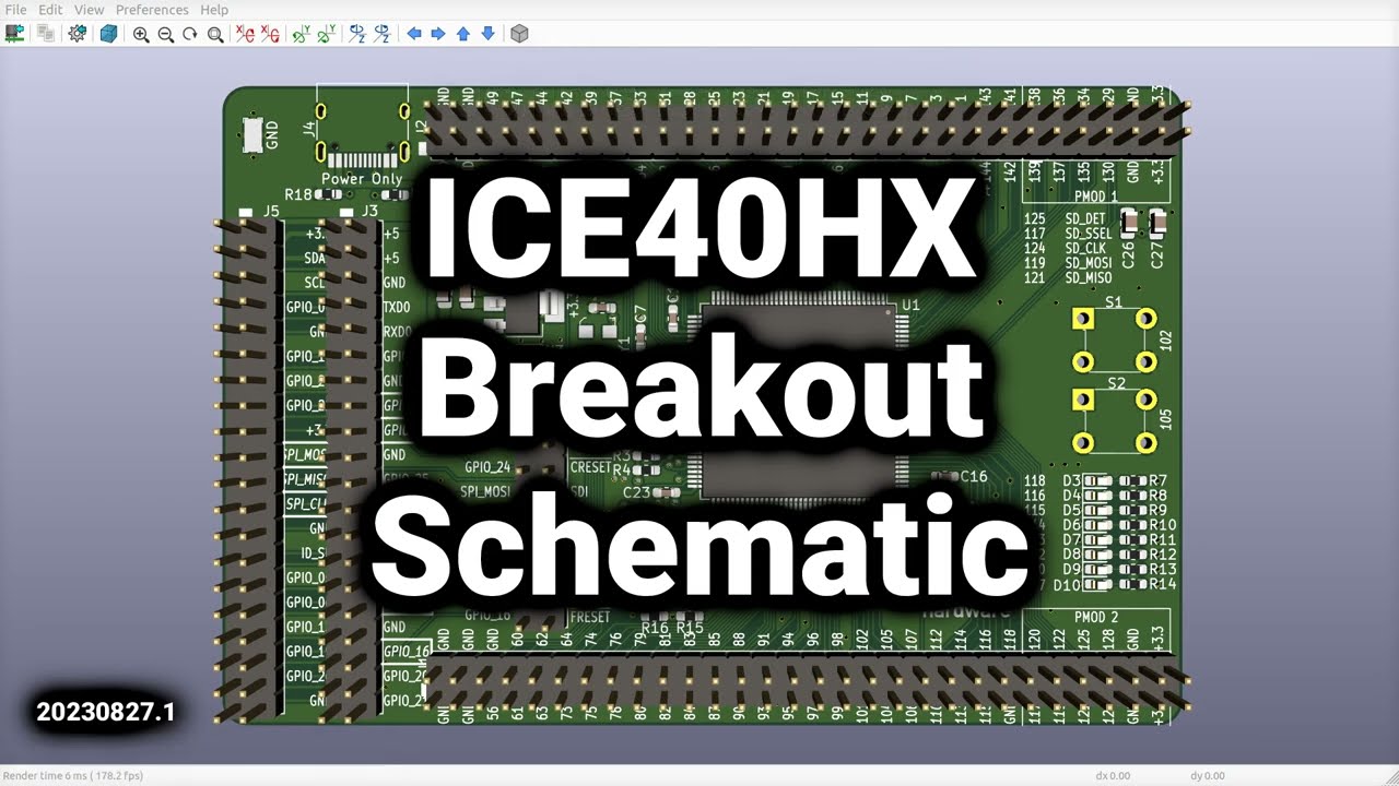 FPGA #4 - ICE40HX Simple Breakout Board Schematic