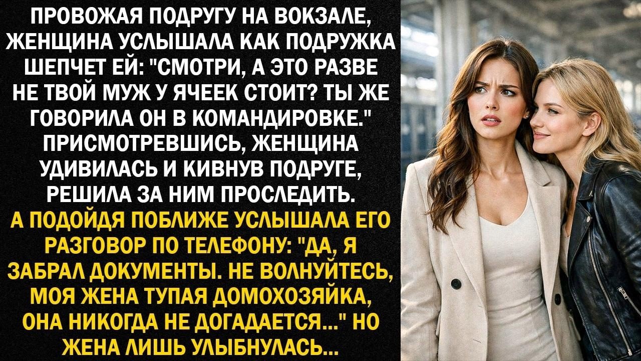 Провожая подругу на вокзале, женщина услышала как подружка шепчет ей   Смотри, а это разве не му