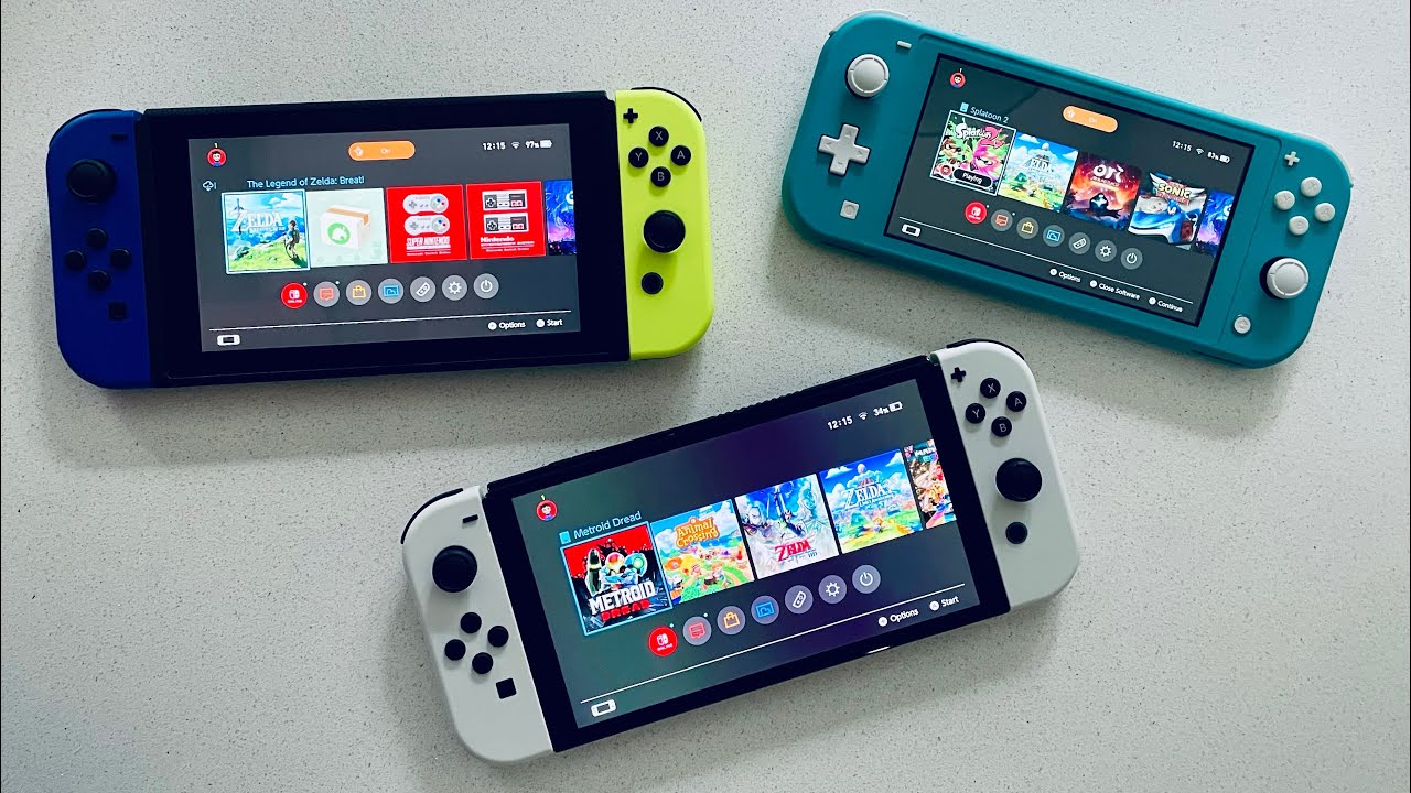 Switch OLED vs Original v2 vs Lite