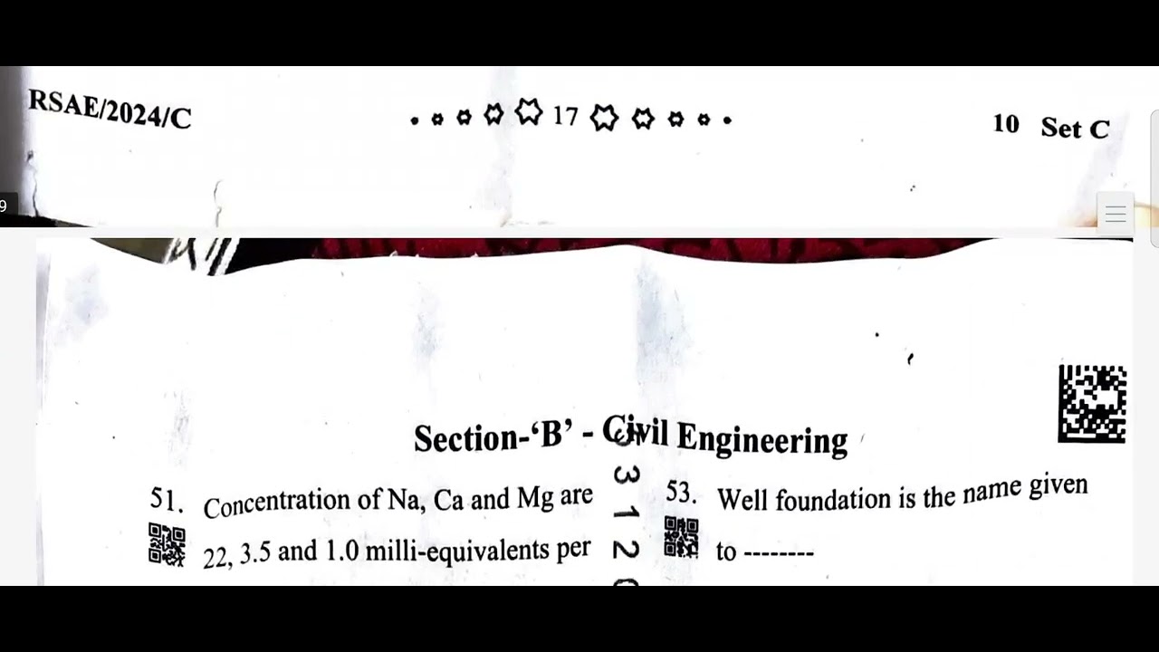 #MPPSC AE CIVIL PRE EXAM OFFICIAL QUESTION PAPER ANSWER KEY #Mppsc AE civil Exam 2025 ,paper 