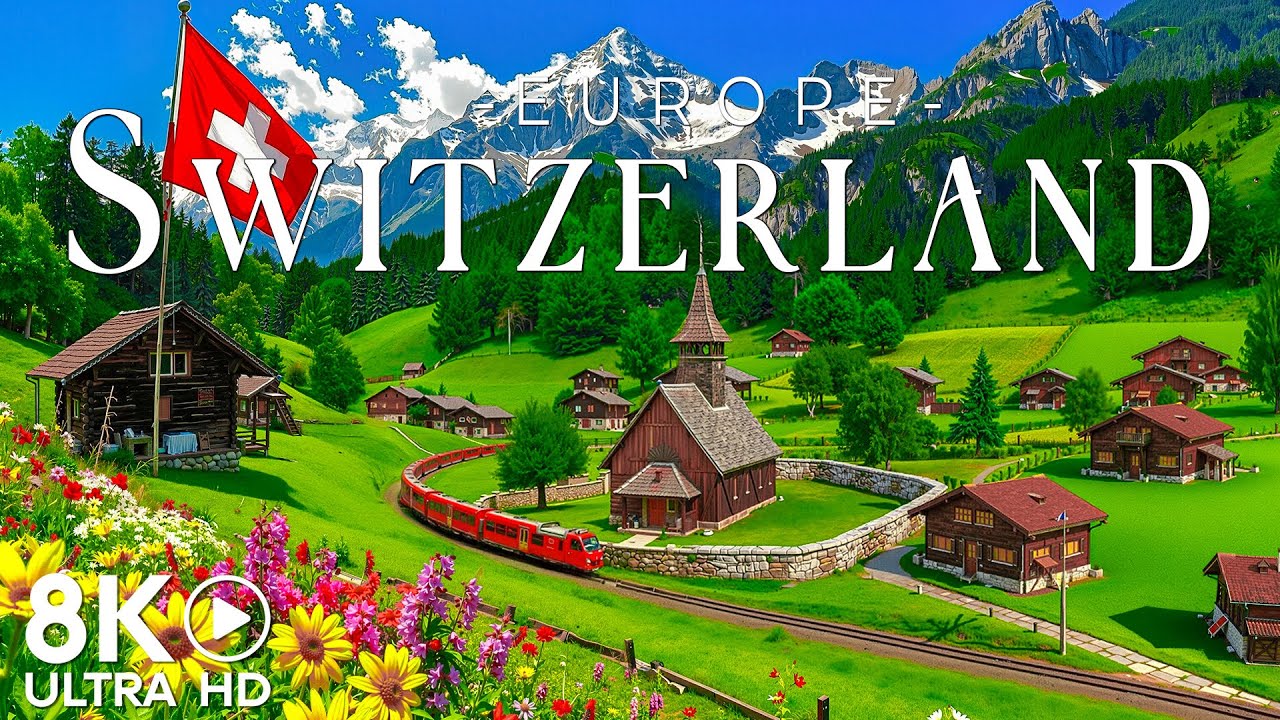 Switzerland 8K UHD – A Journey Through Matterhorn, Jungfrau, and the Picturesque Countryside