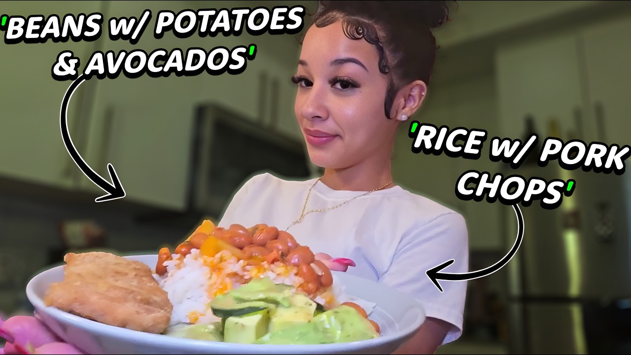 Cooking Rice with Pork Chops & Beans with Potatoes & Avocados with Ryaah