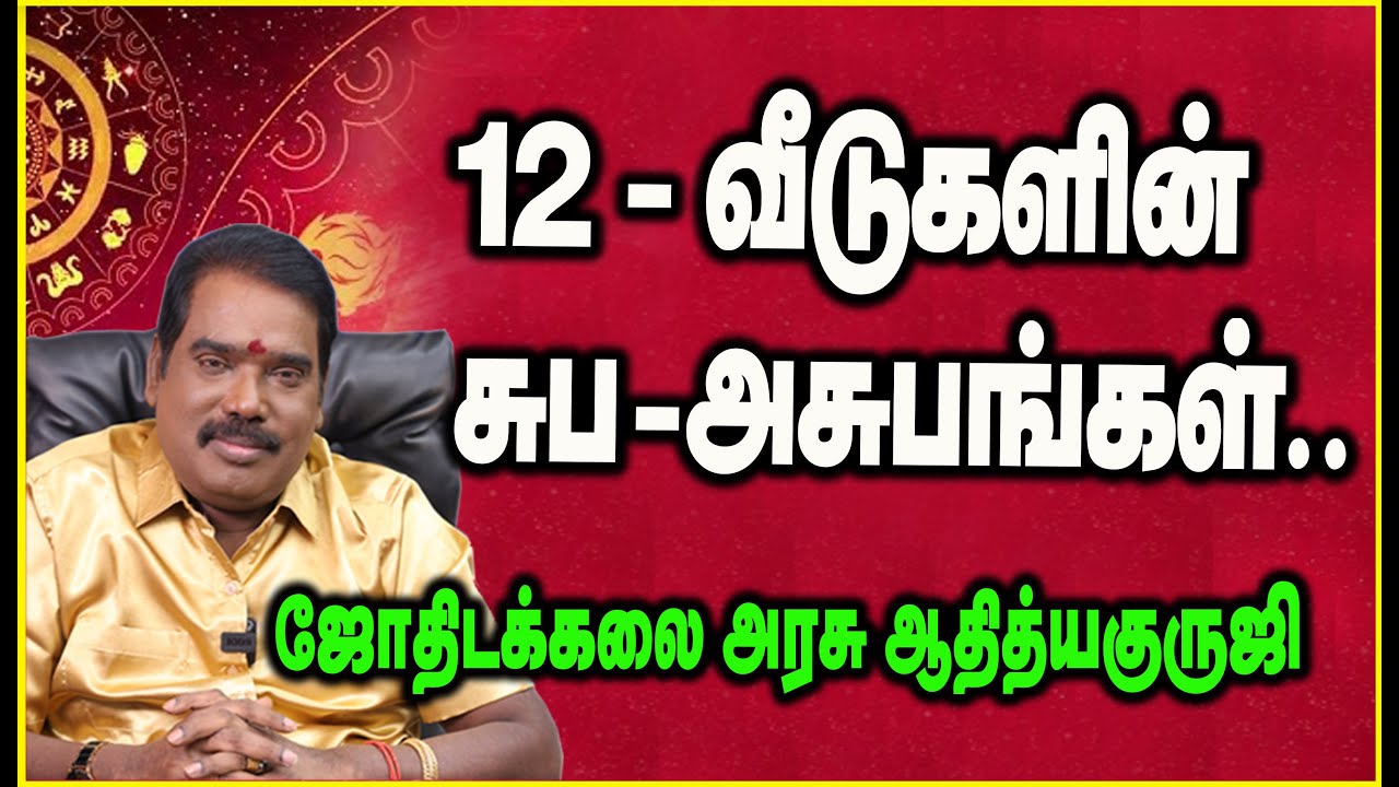 0882 - 12 HOUSES GOOD AND BAD - 12 வீடுகளின் சுப - அசுபங்கள்.#adityaguruji #12thhouses